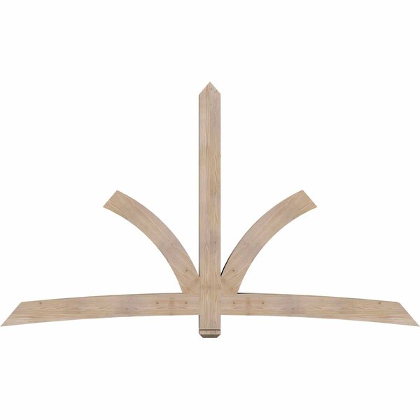 Ekena Millwork Davenport Smooth Timber Gable Bracket, Douglas Fir, 108"W x 63"H x 5 1/2"D x 5 1/2"F, 14/12 Pitch GBW108X63X0606DAV00SDF - main
